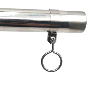 304不锈钢户外阳台晾衣架防风固定晒衣杆防滑免打孔免拆管扣吊钩