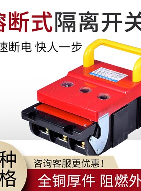 HR6熔断式隔离开关-63 100 160 200 250 315 400 630A /310黄紫铜