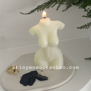 SHINY MOMO手工制作人体蜡烛ins博主居家装饰摆件