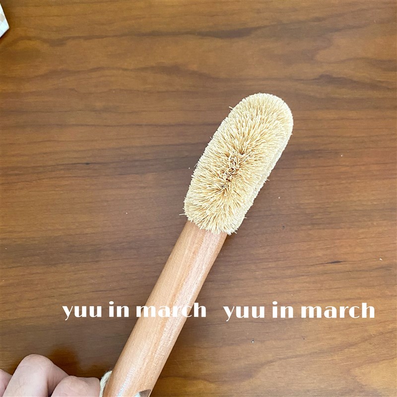 日本原装进口木柄天然椰棕锅刷洗碗刷厨房清洁不粘锅刷