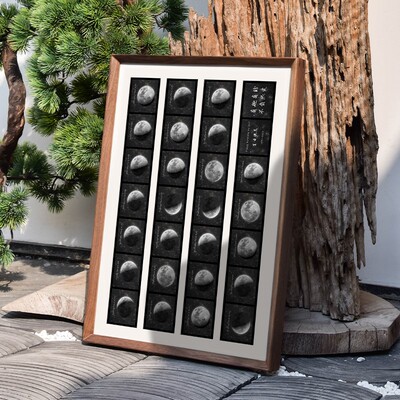 从你出生那天的月亮相框定制moon月球太空人情人节男女生日礼物