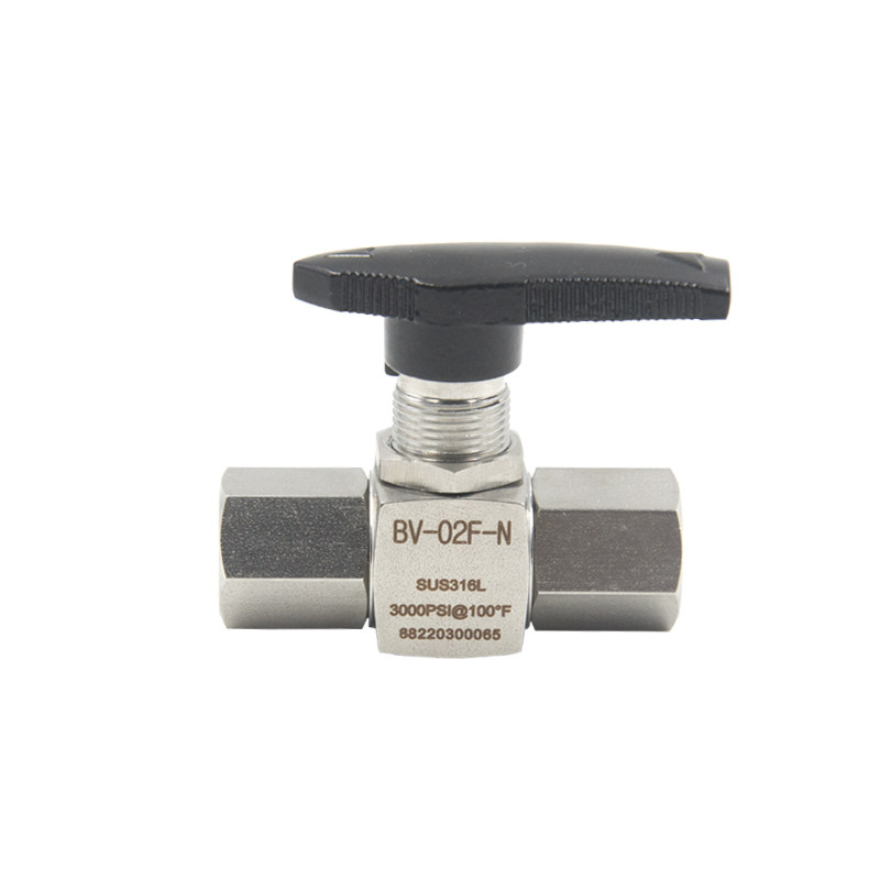 316L不锈钢卡套内螺纹球阀二通双卡套高压开关阀气体管路截止阀