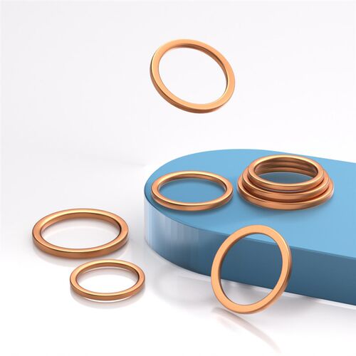 紫铜垫片密封圈平垫片窄型小边细边O型圈薄垫M6M8M10M12M14M16M20
