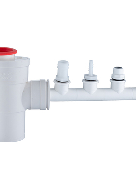 厨房下水三通PVC75管防臭多功能防臭排水接头厨房净水器排水接头