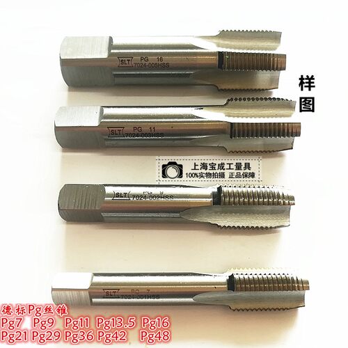 德标丝攻 80度管螺纹丝锥 直槽丝锥PG7PG9PG11PG13.5PG16PG21