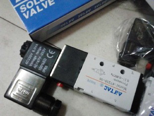 2分亚德客型4V210 DC24V精质保 08二位五通电磁换向阀气阀AC220V