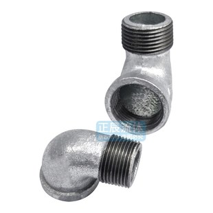镀锌内外丝弯头内外牙螺纹弯头1寸6分4分DN15 20253240铁弯头接头