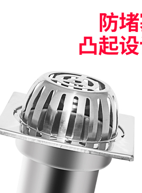 87型不锈钢阳台地漏室外下水道110pvc天台圆形地漏50 75管防堵罩