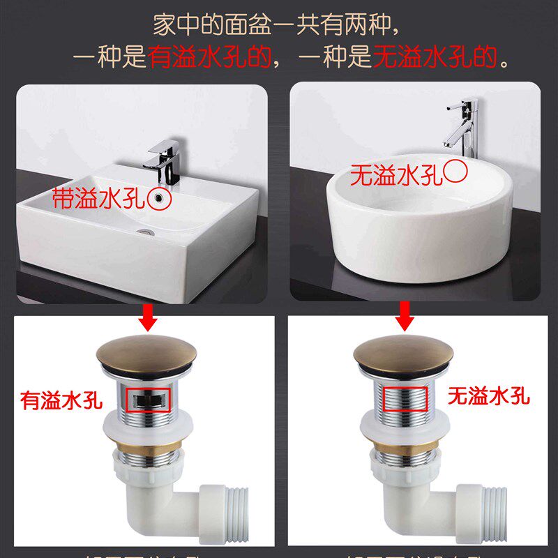 短款黑色黄金色洗脸盆全铜下水器台墙排地排下水浴室柜艺术盆软管