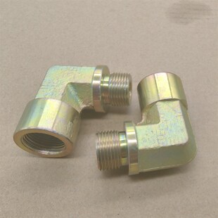 1.5压力表接头高压铁材料镀锌2020 转内丝M20 弯头M20 1.5外丝平