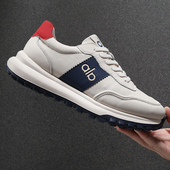 牛皮休闲鞋 男透气潮牌百搭真皮小白鞋 运动软底轻便阿甘鞋 新款 男款