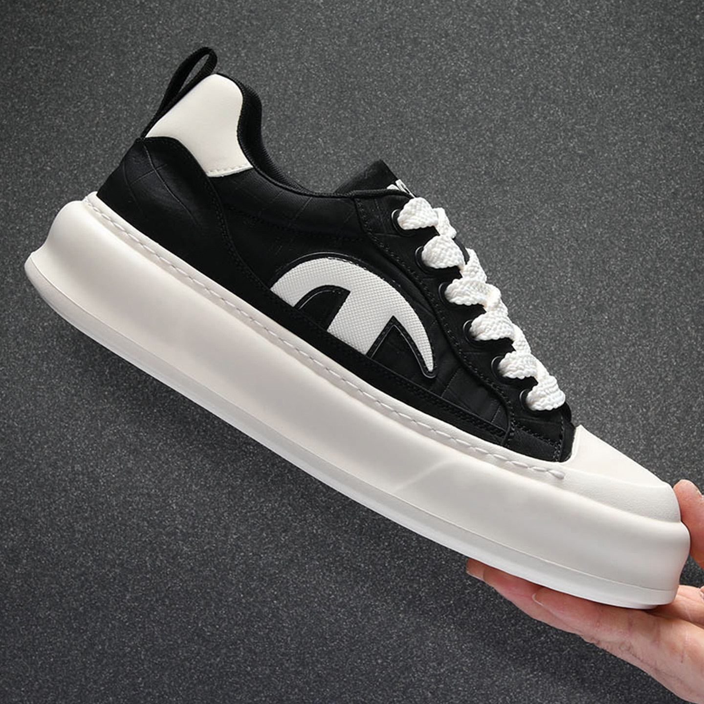 布鞋男款2026春季新款时尚厚底增高休闲鞋男士百搭透气舒适帆布鞋