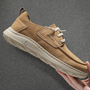 欧洲站2026春季新款男士真皮休闲皮鞋舒适轻便百搭潮流牛皮鞋子男