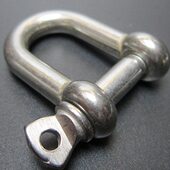 直径M14 不锈钢卸扣 开口内径28mm 链条连接扣 304不锈钢D型卸扣