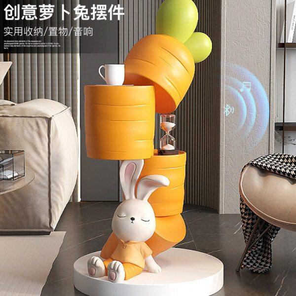 卡通兔子客厅落地摆件玄关电视柜沙发边几托盘装饰品乔迁新居礼品,家居饰品,落地摆件,淘宝优惠券,粉丝福利购,淘宝优惠卷