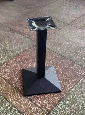 简约现快餐桌支架黑色白色吧台圆底方底桌子腿固定脚长方形餐桌脚