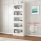 书柜家用落地书架多层组合置物柜防尘储物客厅收纳简易带玻璃门