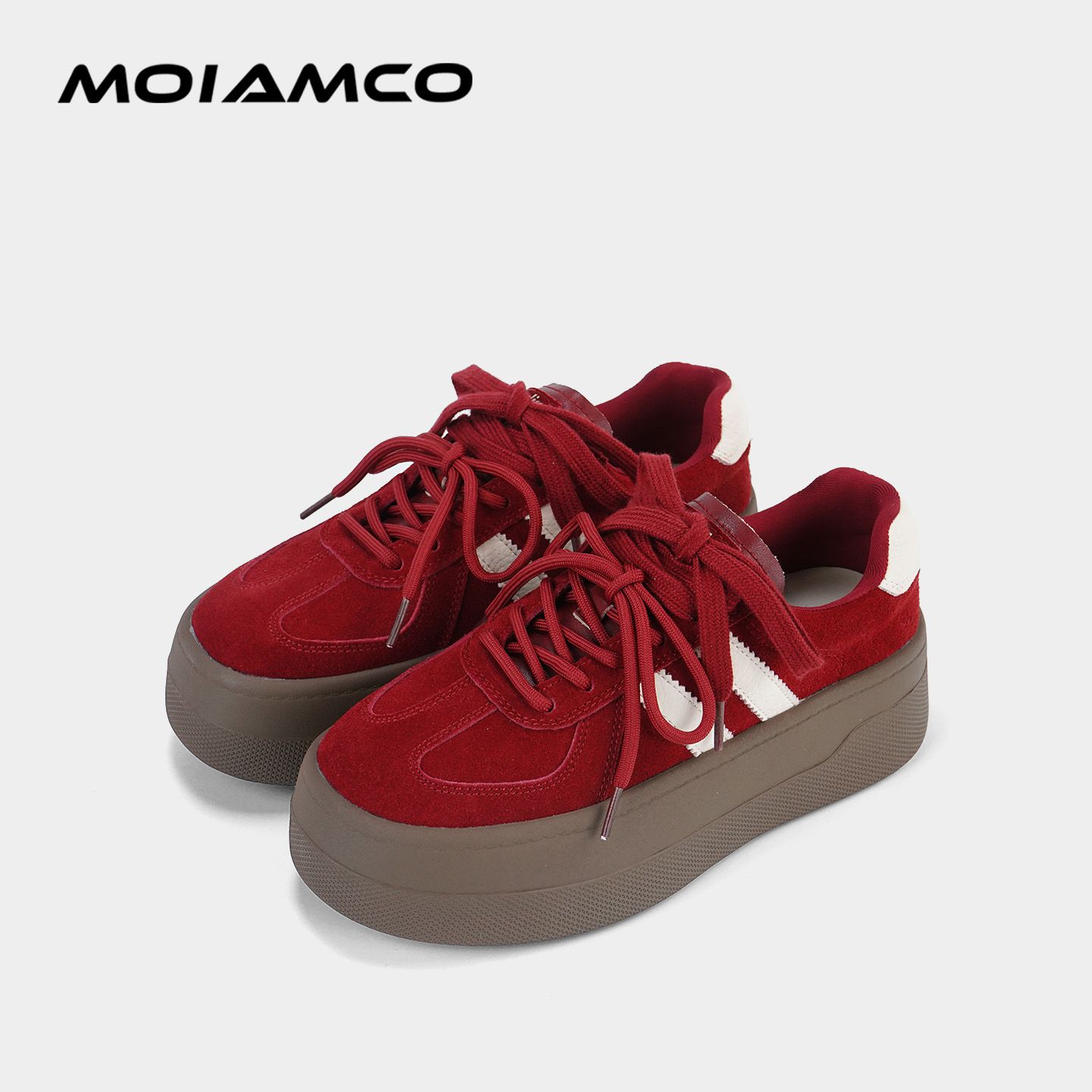 Molamco早秋厚底德训鞋拼色休闲松糕底板鞋子778-72