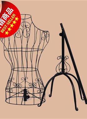 黑色挂架旋展g挂j铁架子婚纱衣盘g底架可移Q动商场衣服撑转示柜