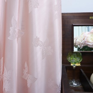 绣球花 面料22姆120门幅 淡粉色 服装 真丝提花连衣裙布料旗袍中式