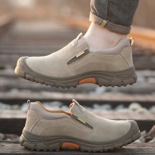 四季 透气防臭轻便防砸防刺穿工作鞋 男电焊工专用一脚蹬夏季 劳保鞋