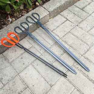 铁火钳老式蜂窝煤钳扁头垃圾夹煤球火剪子农村灶膛柴火煤炉夹