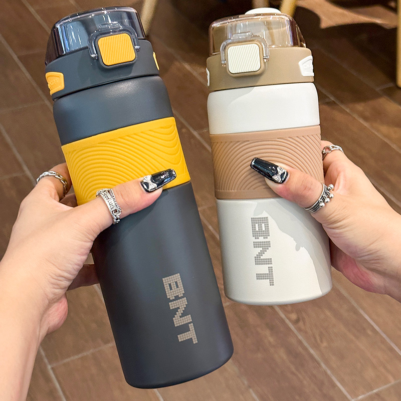 男款保温杯不锈钢运动水壶精致高颜值定制刻字水杯大容量吸管杯子