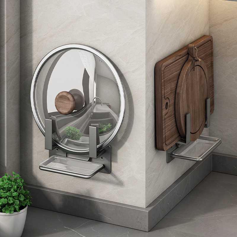 锅盖架壁挂式免打孔厨房置物架多功能家用收纳架菜板架Y单层砧板,厨房/烹饪用具,锅盖架/锅盖收纳垫,淘宝优惠券,粉丝福利购,淘宝优惠卷