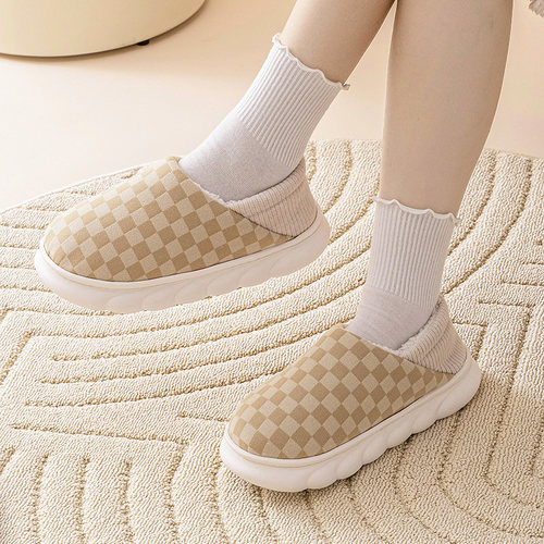 月子鞋秋冬季包跟产后孕妇厚底防滑11月份12加绒保暖软底产妇拖鞋