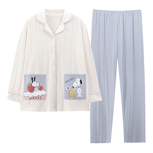 纯棉月子服春秋纯棉产后喂奶哺乳孕妇睡衣夏N季 产妇坐 怀孕期薄款