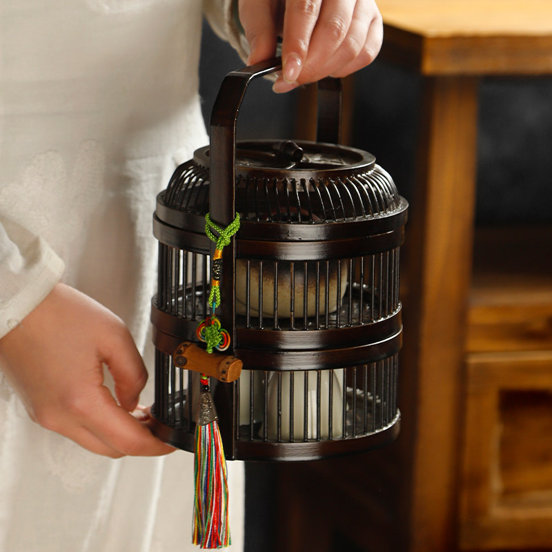 竹编手提篮仿古食盒多层镂空茶道茶具收纳盒带盖防尘水果篮竹篮子,搬运/仓储/物流设备,其他起重搬运设备,淘宝优惠券,粉丝福利购,淘宝优惠卷