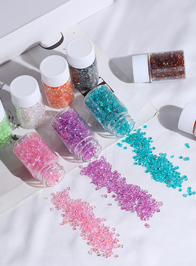 手工diymm尖底树脂钻 混彩AB钻DIY填充滴胶翻模亮晶晶底材料