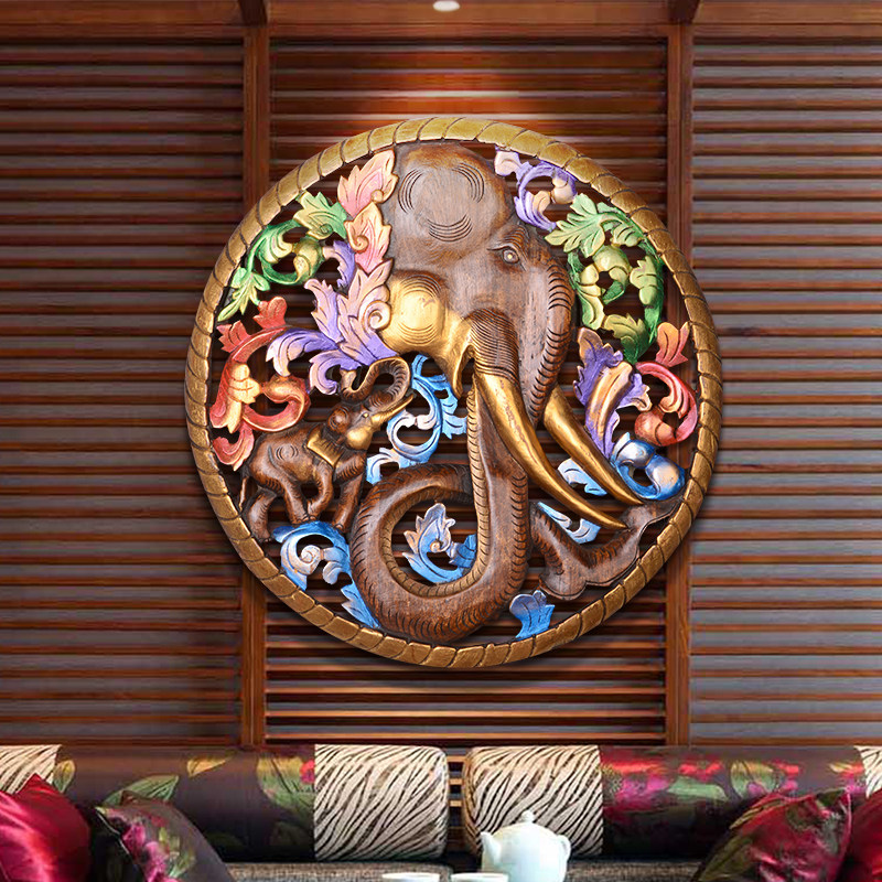 东南亚实木雕刻装饰象雕板 泰式镂空雕花客厅玄关壁挂 背景墙挂板,纺织面料/辅料/配套,服装加工设备,淘宝优惠券,粉丝福利购,淘宝优惠卷