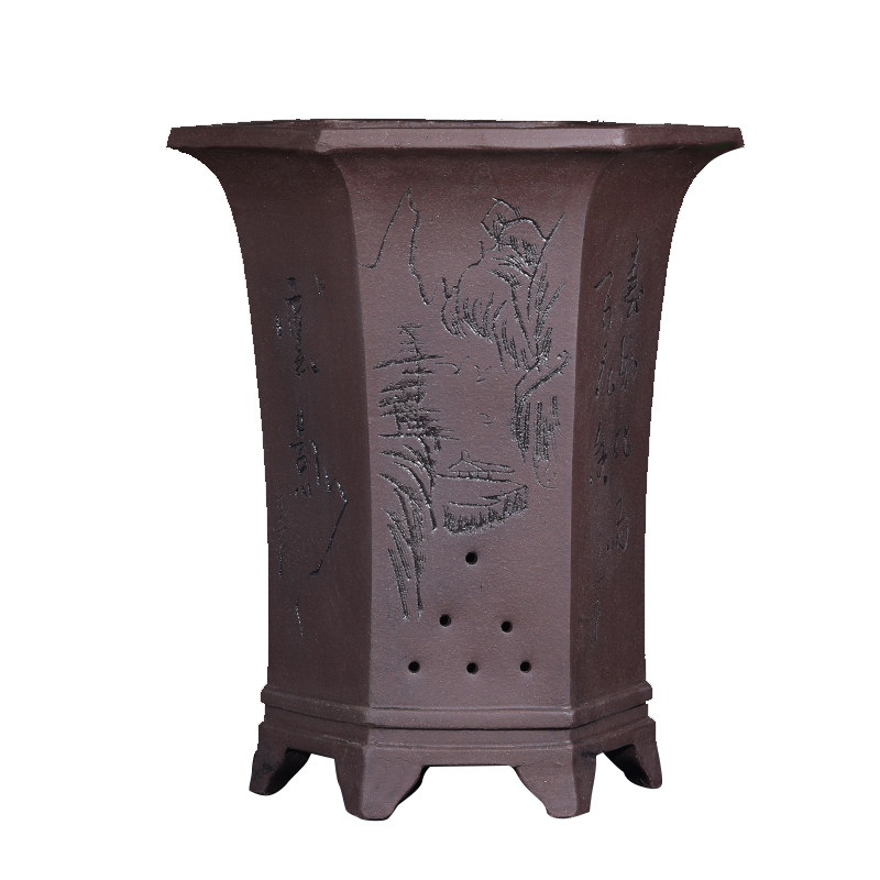 兰花花盆厂家直销大口径兰花专用盆高盆六角紫砂花盆精品陶瓷花盆,纺织面料/辅料/配套,服装加工设备,淘宝优惠券,粉丝福利购,淘宝优惠卷