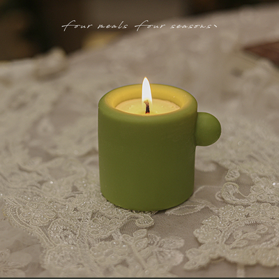 《予你一辈子》ins风小球手柄杯子香薰蜡烛fourmealsfourseasons