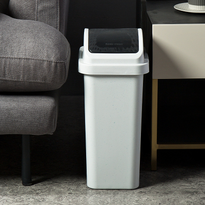 摇盖式垃圾桶家用带盖厨房卧室客厅办公室大小号厕所卫生间放纸篓