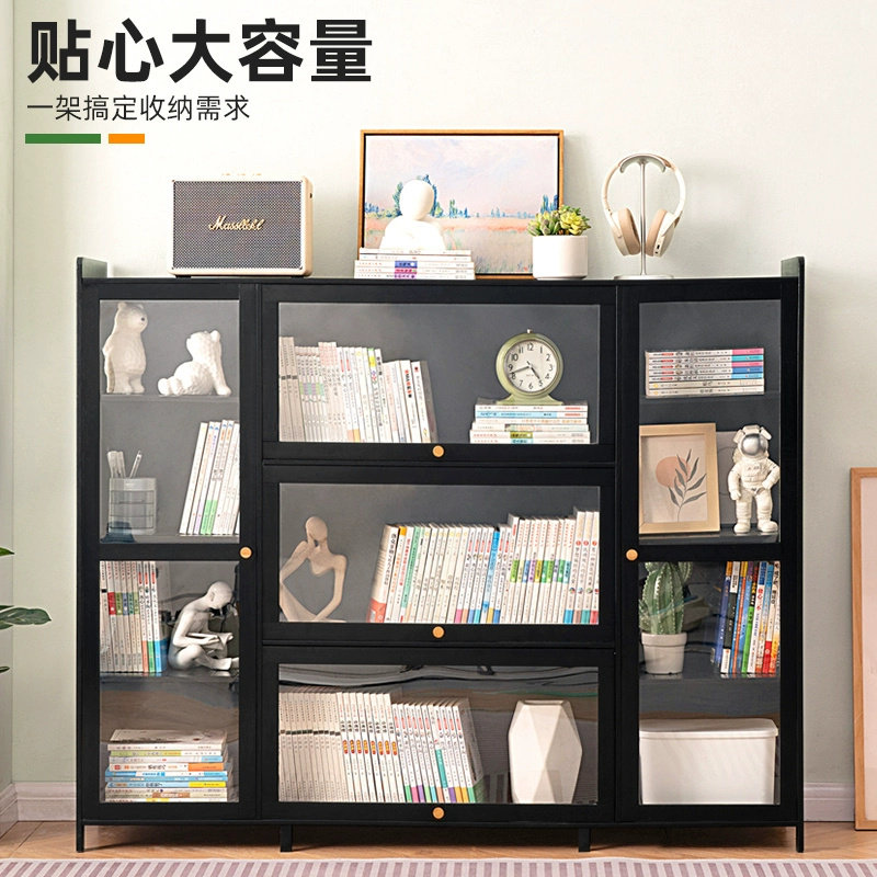 书柜带门家用落地书架置物架多层简约现代客厅收纳柜儿童桌面收纳