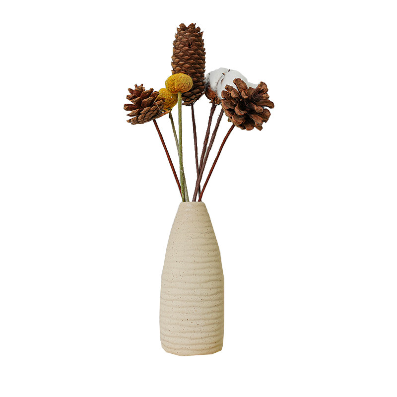 棉花松果天然干花花束高级感陶瓷花瓶套装摆件ins风装饰拍照道具,纺织面料/辅料/配套,服装加工设备,淘宝优惠券,粉丝福利购,淘宝优惠卷