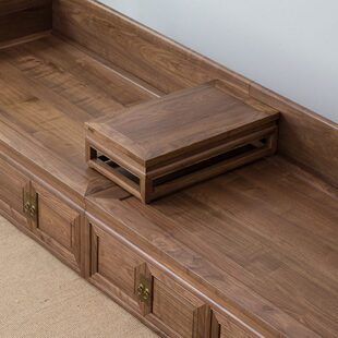 新中式胡桃实木罗汉床客厅塌米沙发禅意箱体式卯榫沙发床组合家具