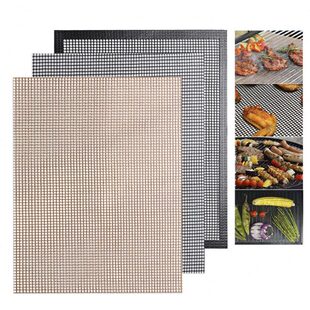 特氟龙烧烤网格垫_玻璃纤维烧烤垫烤肉烤网耐高温烧烤网片bbq工具