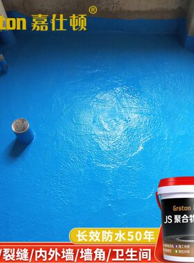 js柔性防水涂料卫生间外墙鱼池屋顶厨卫专用楼顶裂缝内墙装修材料
