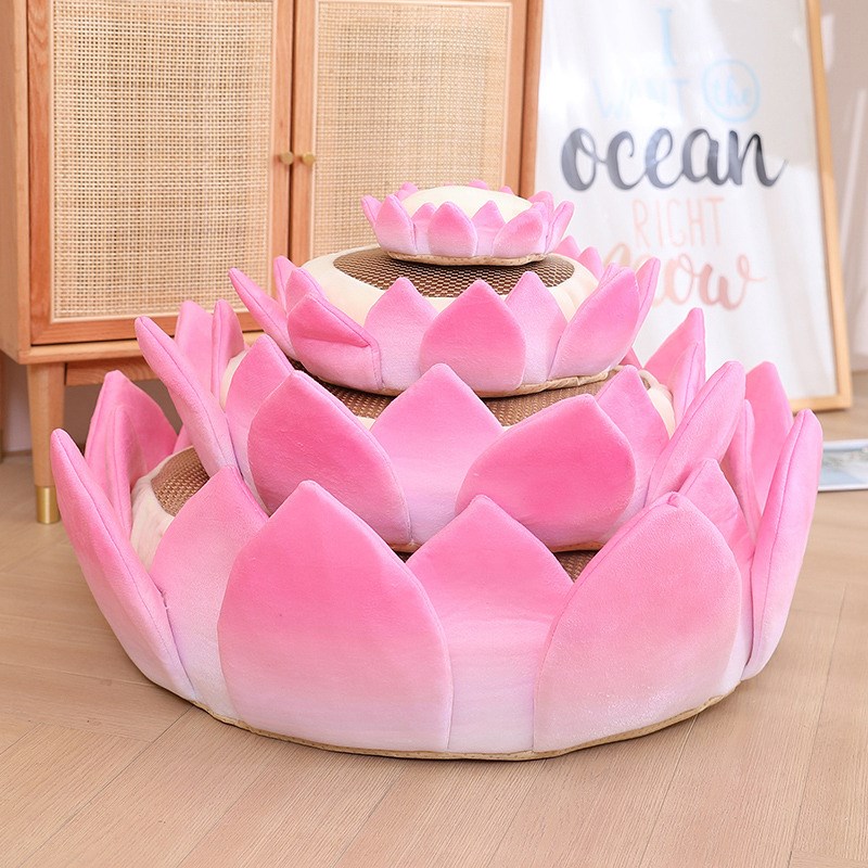 好运莲莲花宝座蒲团m坐垫创意办公室客厅椅垫午休毛绒趴抱枕榻榻