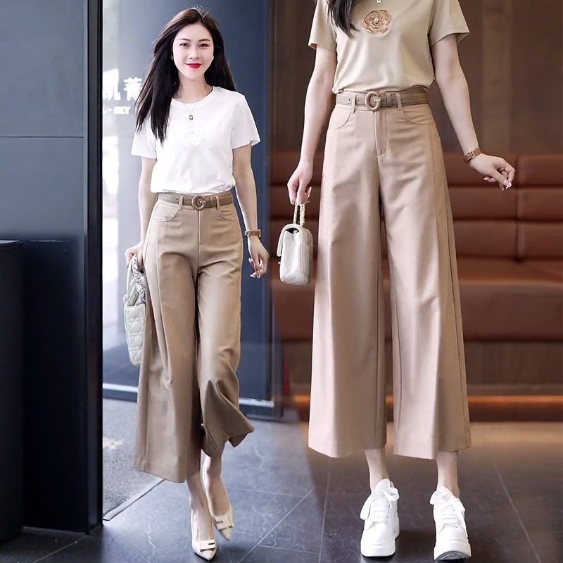 西装阔腿裤女夏季2023新款纯色休闲裤九分裤宽松高腰垂感薄款裤子,女装/女士精品,时尚防晒服,淘宝优惠券,粉丝福利购,淘宝优惠卷