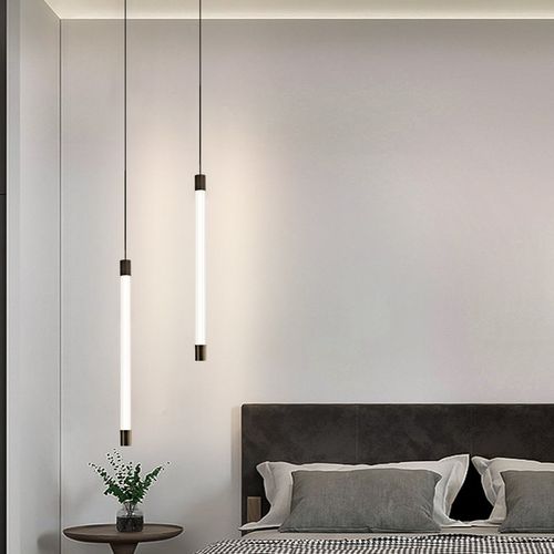 全铜长线吧台小吊灯卧室床头吊灯现代简约轻奢创意极简主卧床头灯