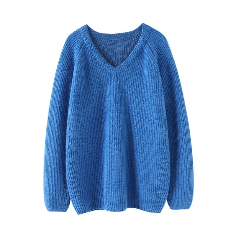 好看!美得不要不要!加厚V领羊绒衫女纯羊绒毛衣套头宽松慵懒风,女装/女士精品,羊绒衫,淘宝优惠券,粉丝福利购,淘宝优惠卷