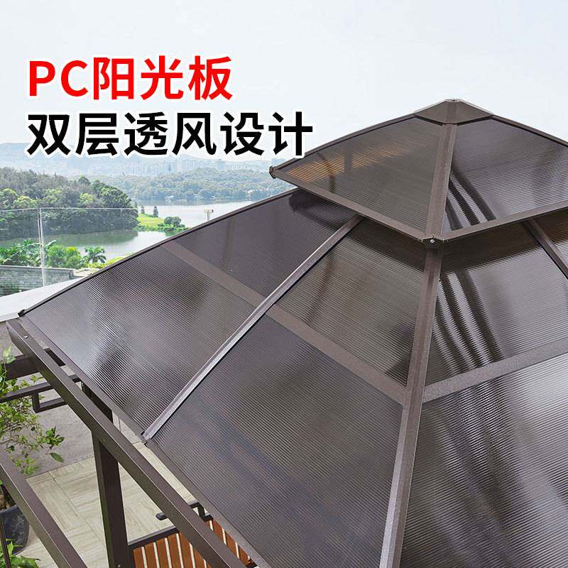 葡萄架遮阳棚凉亭户外庭院别墅花园简易铁艺防腐木农家乐亭子室外