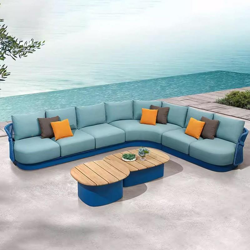 户外藤编沙防发院露台花园室露424天外防水晒休闲民宿藤椅沙庭发