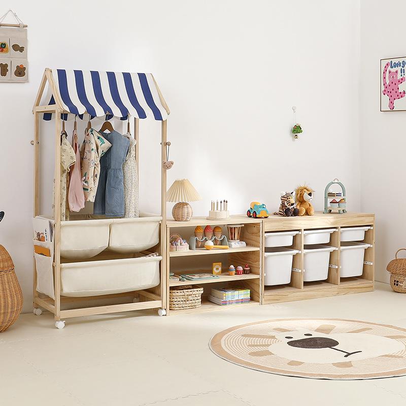 玩具书架玩儿童绘本架颜值偶收纳架过家家推车高小DFT卖铺玩纳具