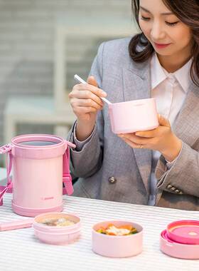 象印保温饭盒GH18便当盒大容量家用办公白领带饭三层1.8Llgo午餐