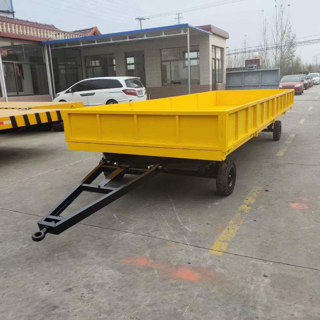 3吨可伸展箱板拖车车 带箱板农用板拖车护 栏拖 平609农业运输车